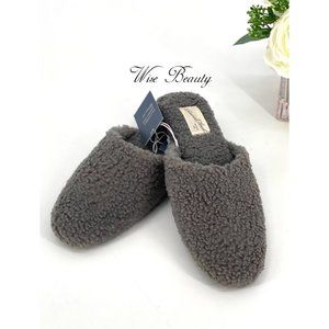 Margot Sherpa Mules Women’s Sz 10 Slip-On Gray Memory Foam Universal Thread NEW